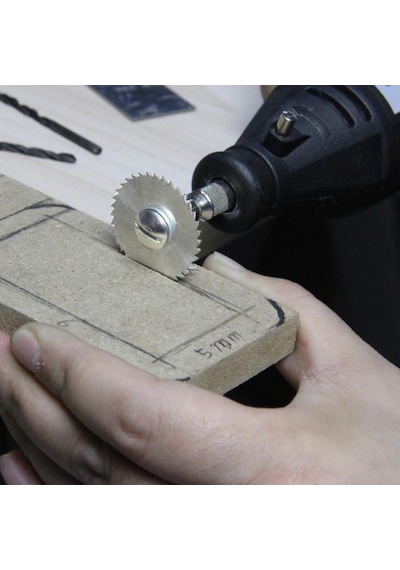 Zhltools 6 Parça Mini Matkap Ucu Ahşap Kesme Yuvarlak Çelik Bıçak Testere Diski
