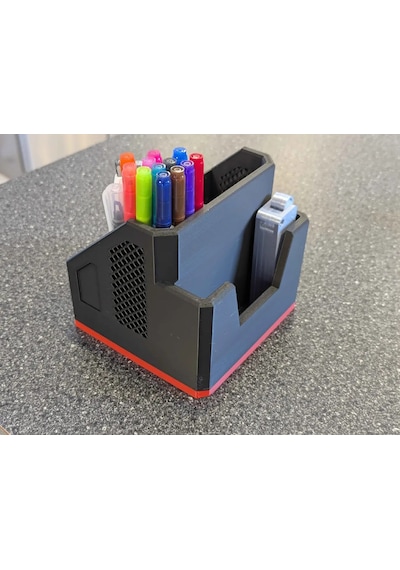 Masaüstü Usb Yuvalı Kalemlik Siyah