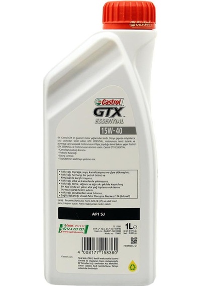 Castrol GTX Essential 15W-40 1 Motor Yağı 6 x 1 L