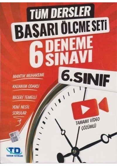 6. Sınıf Tüm Dersler Başarı Ölçme Seti 6 Deneme Sınavı / Kolektif