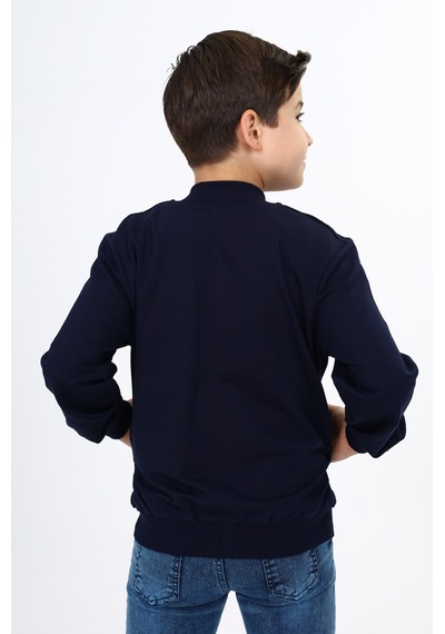 Toontoy Kids Toontoy Erkek Çocuk Kolej Yaka Fermuarlı Cepli Nakış Baskılı Örme Hırka - 2 İplik Lacivert Toontoy Kids Toontoy Erkek Çocuk Kolej Yaka Fermuarlı Cepli Nakış Baskılı Örme Hırka - 2 İplik Lacivert
