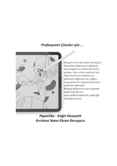 Apple Uyumlu iPad  Pro 11 2021 M1 3.Nesil Paperlike Nano Ekran Koruyucu Kırılma
