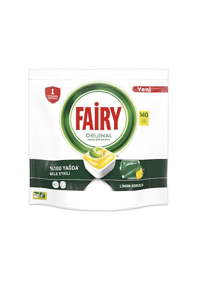 Fairy Hepsi Bir Arada Limon Kokulu Bulaşık Makinesi Deterjanı 140 Tablet