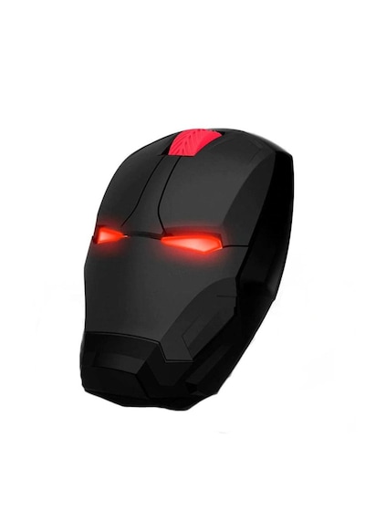 2.4 Ghz Iron Man Tasarımlı Kablosuz Sessiz Kırmızı Işıklı Mouse