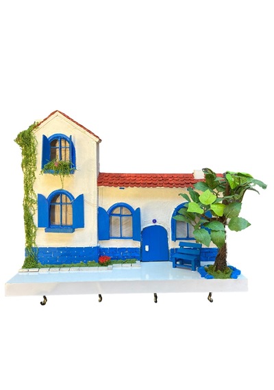 Işıklı Ev Anahtarlık Çok Renkli