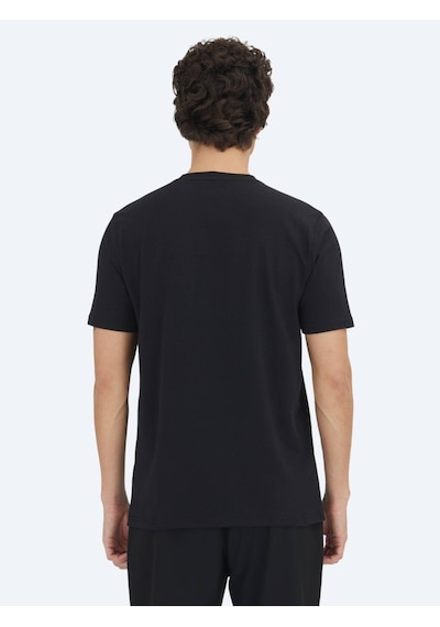 Kip Unisex Siyah Düz Bisiklet Yaka %100 Pamuk T-shirt Siyah