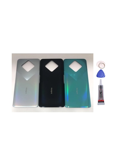 İnfinix Zero 8 Siyah Arka Kapak Batarya Kapağı Pil Kapağı Yapışkan Ve Sökme Aparatıyla Beraber Full Set Siyah