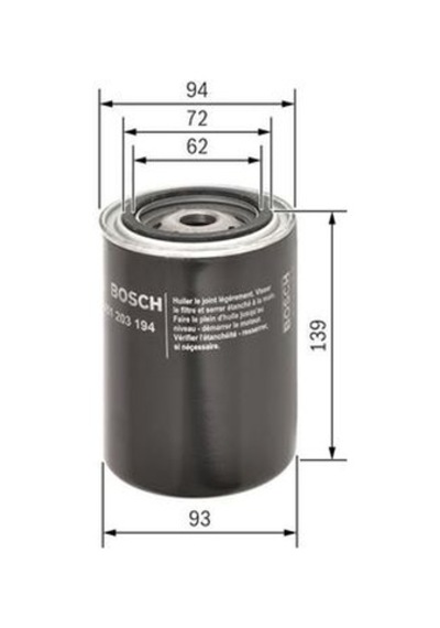 Bosch 0451203194 Yağ Filtresi Gazelle 00 Na-2625