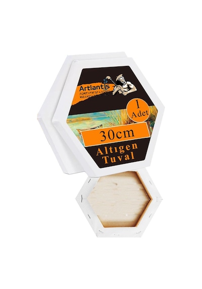 Kare Yuvarlak Ve Altıgen Tuval 30 Cm 1 Paket 30x30 Cm Arkadan Zımbalı Astarlı Resim Tuvali Akrilik Yağlı Boya Altıgen