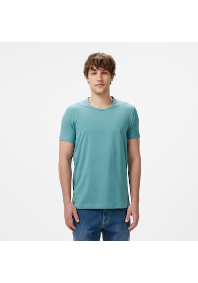 Nautica Erkek Yeşil Regular Fit T-shirt 026 V55009t Yeşil