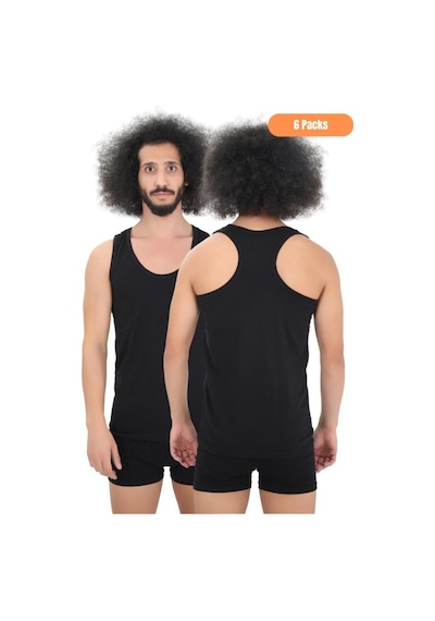 Cnt Erkek Ribana Atlet 6'lı Full Likralı Rambo Sporcu Atlet Siyah Siyah