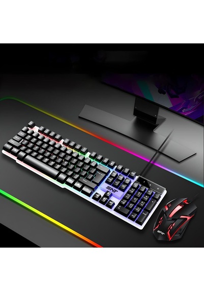 Snt Tf-230 Rgb Gaming Klavye Mouse Seti Oyuncular Için Işıklı Klavye & Mouse Set Türkçe A Diğer