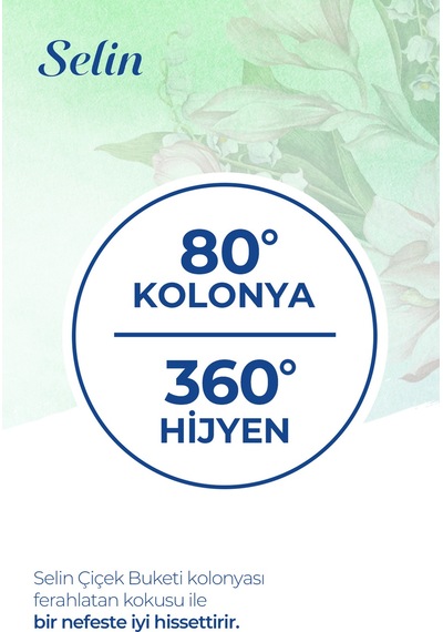 Parfümlü Kolonya Çiçek Buketi 400 Ml 3'lü Set