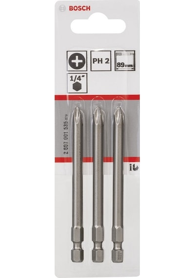 Bosch Extra Hard PH2x89 MM Ekstra Sert Vidalama Ucu 3'lü - 2607001535