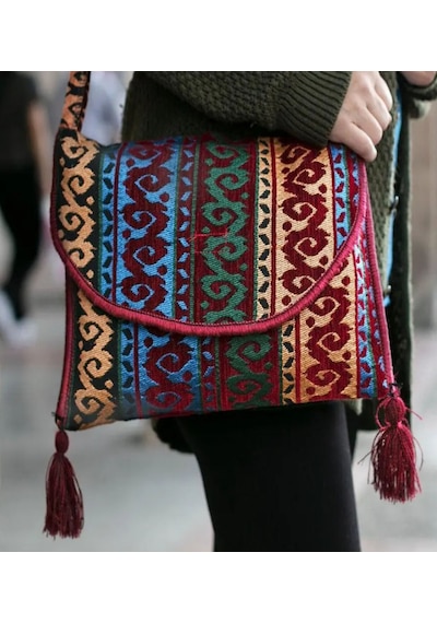 Bk Gift El Yapımı Otantik Türk Kilim Omuz Çantası -5, Günlük, Kitap, Tablet, Plaj Ve Seyahat Çantası Kobitmeyencom35840 Bk Gift