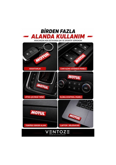 Motul Damla Etiket 3d Reçine Logo Sticker Oto Araç İçi Dekoratif Aksesuar 6x1,5 Cm