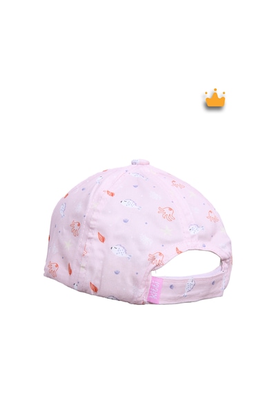Kitti 1-3 Yaş 50cm Kız Bebek Çocuk Yazlık Desenli Ayarlanabilir Şapka Kep Y2310003 Pudra