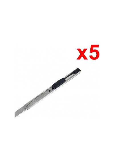 Trobus Falçata Tipi Dar Maket Bıçağı Çelik İnce Uçlu 9 Mm 5 Adet