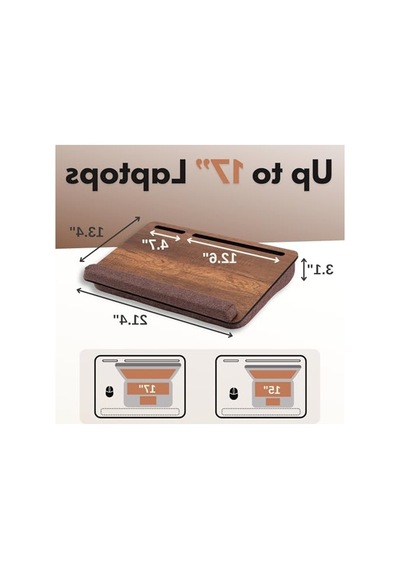 Minderli Laptop Sehpası, Ceviz Renk Ve Taşınabilir Tasarım