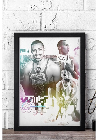 Wilt Chamberlain Çerçeveli Tablo - Basketbol Nba Posteri Tablo