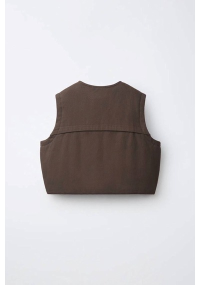 Minigimin Cicileri Milano Gabardin Kapitone Elyaflı Unisex Çocuk Yelek - Kahve Kahverengi Minigimin Cicileri Milano Gabardin Kapitone Elyaflı Unisex Çocuk Yelek - Kahve Kahverengi