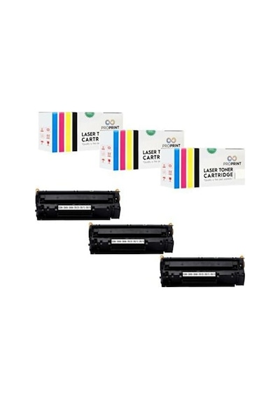 3 Adet 36a Cb436a Hp Laserjet P1505 Uyumlu Toner