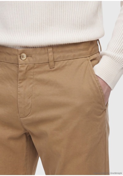Ramsey Tarçın Düz Dokuma Regular Fit Casual Yün Karışımlı Pantolon