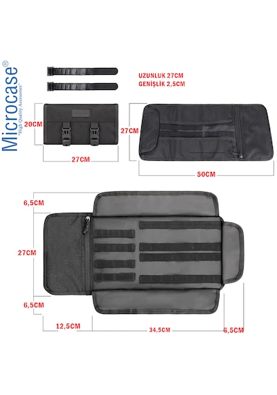 Microcase Su Geçirmez Oxford Kumaş Katlanabilir Portatif Alet Hırdavat Çantası Al5513 Siyah