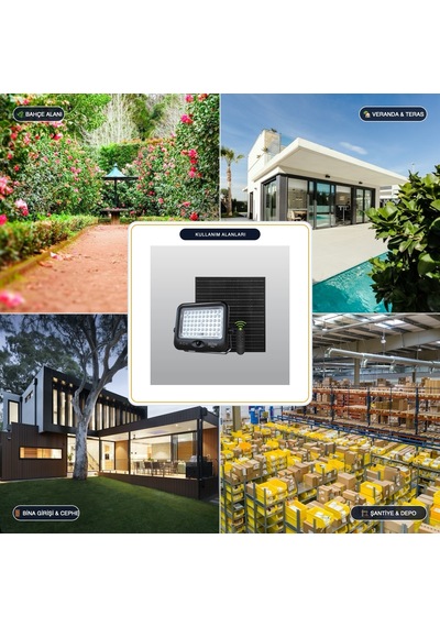 Ack 350w Solar Led Projektör Sensörlü 6500k - At65-19832