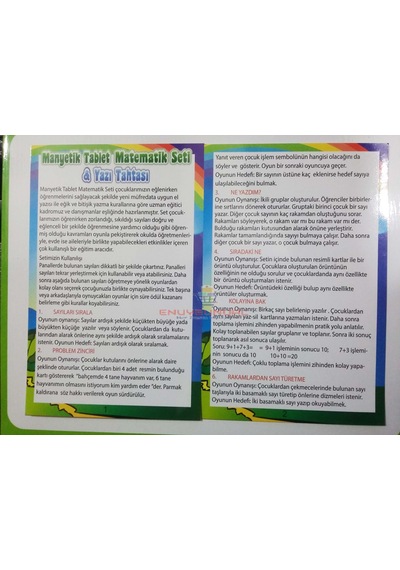 Diytoy Manyetik Tablet Matematik Seti & Yazı Tahtası 98 Parça