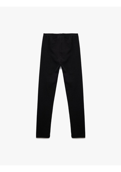 Koton Beli Lastikli 2'li Basic Tayt Seti Gri 5skg10285ak Gri