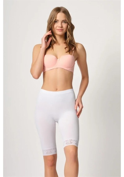 Angbutik Beyaz Mı 3004 Soft Uzun Paça Dantel Boxer