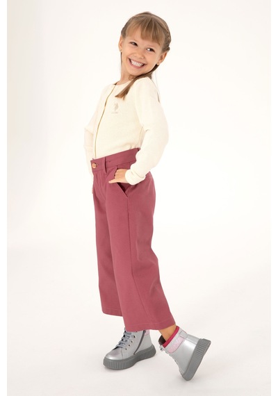 U.s. Polo Assn. Kız Çocuk Gül Kurusu Pantolon Kanvas-chino 50301365-vr026 Gülkurusu