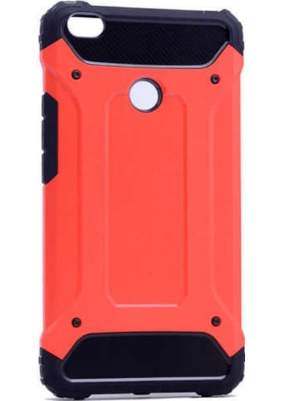 Kilifone - Xiaomi Mi Max / Mi Max 2 Uyumlu - Kılıf Çift Katman Koruyucu Crash Military Tank Kılıf - Kırmızı Kırmızı
