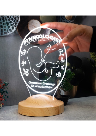 Jinekolog Lamba Doktora Özel Hediye Led Lamba, Kadın Hastalıkları Ve Doğum Doktoru Hediyesi, Tıp Bayramı Hediyesi, Jinekoloji Hediyesi Masa Lambası