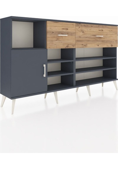 Arges Konsol 6 Raflı 2 Çekmeceli Tek Kapaklı 176x30x99 Antrasit-antrasit/çam Antrasıt/atlas Çam - Antrasıt Arges Konsol 6 Raflı 2 Çekmeceli Tek Kapaklı 176x30x99 Antrasit-antrasit/çam Antrasıt/atlas Çam - Antrasıt