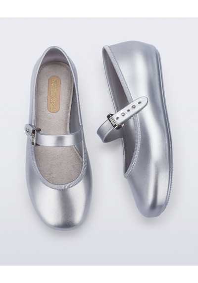 Mini Melissa Soft Ballerina Kız Çocuk Ayakkabı 36244 Gümüş