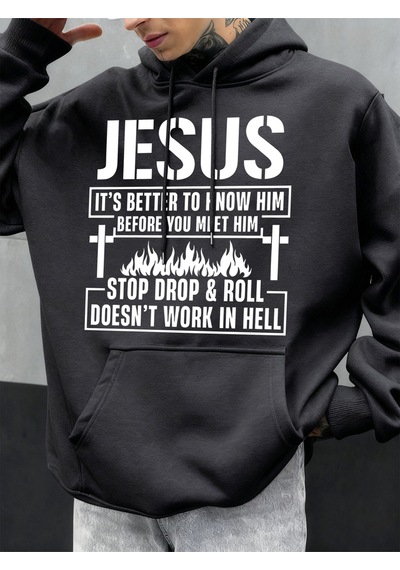 Startmore Startmoreisa'yı Anlamalısınız Baskılı Erkek Kapüşonlu Üstleri Hip Hop Hoody Günlük Polar Yumuşak Spor Antrasit