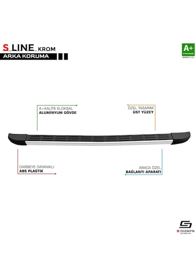 S-dizayn Vw Transporter T5 S-line Krom Arka Koruma 2003-2015