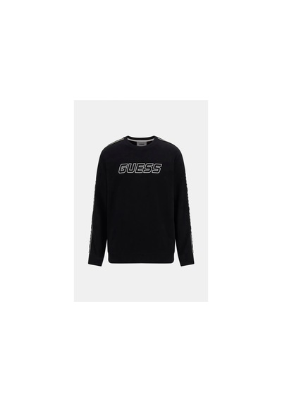 Guess Erkek Önde Logolu Sweatshirt Siyah