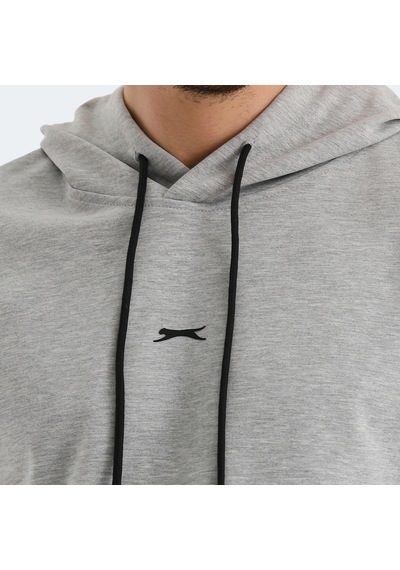 Slazenger VADIMIR Erkek Kapüşonlu Cepli Gri Sweatshirt