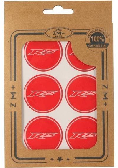 YAMAHA YZF R25 Damla Etiket Sticker Ø39 mm KIRMIZI-BEYAZ