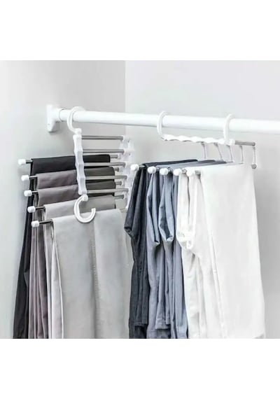 Çok Amaçlı Katmanlı Askılık Organizer, Dolap İçi Hareketli Pantolon, Kravat Ve Şal Askı Sistemi