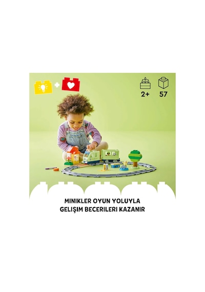 LEGO® DUPLO® Kasabası İnteraktif Macera Treni 10427 - Okul Öncesi Yaştaki Çocuklar için Eğitici Oyuncak Yapım Seti (57 Parça)