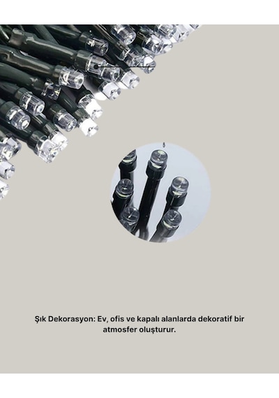 Mey İthalat Animasyonlu Led Işıklı 10 Metre Uzaktan Kumandalı Dekoratif Işık Çok Renkli