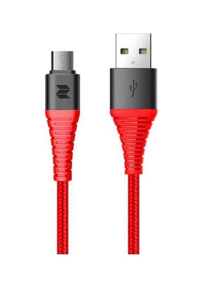 Rock Space Z9 Hi-tensile 120 Cm. 5v/2a Max. Micro Usb Şarj Ve Data Aktarım Kablosu Kırmızı