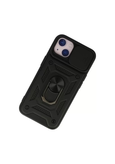 Newface Apple İphone 13 Kılıf Pars Lens Yüzüklü Silikon - Siyah