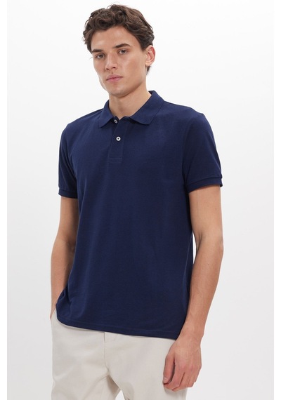 Tudors Erkek 5'li Paket Kahverengi-haki-krem-lacivert-bordo-gri Slim Fit Dar Kesim Pamuklu Düz Pike Polo Yaka Tişört-52160 Çok Renkli