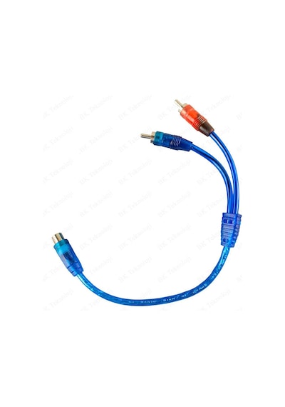 Yüksek Kalite Silikon RCA Dişi - 2 RCA Erkek  Anfi Y Ayırıcı Kabl