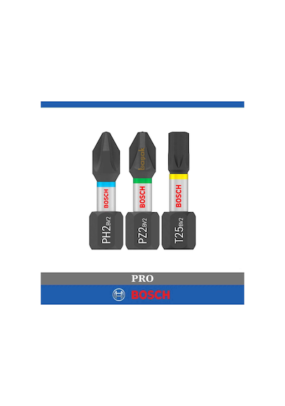 Bosch Pro Impact 25 Mm Ph2-pz2-t20-t25-t30 25 Parça Bits Uç Seti 2608521u63